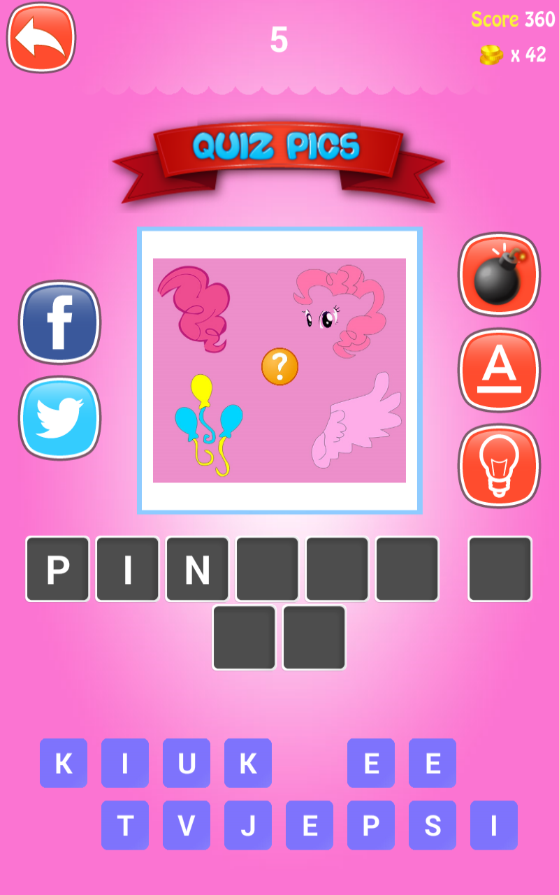 Quiz Pics Pony Screen 2
