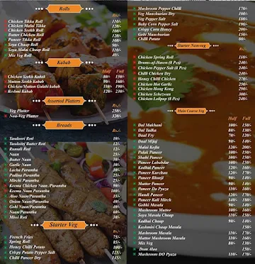Maharaja Tandoor Restaurant menu 
