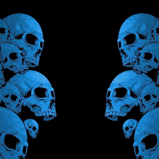 3D Blue Fire Skull Theme New Wallpapers