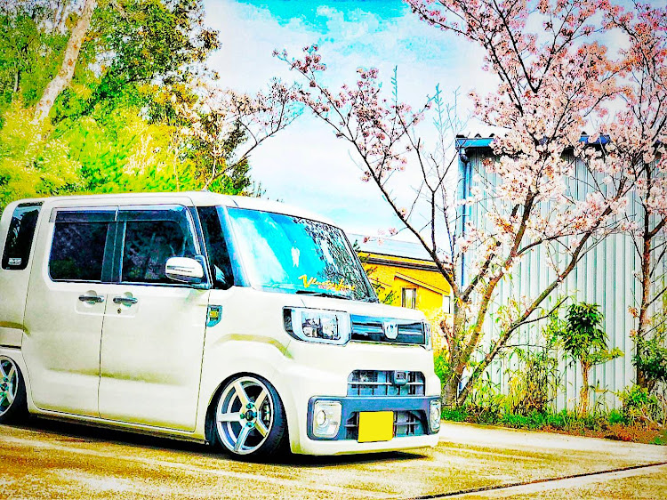 ウェイクの画像加工・ありがとうございます・フォロワーさんに感謝・車高短に関するカスタム事例の投稿画像1枚目
