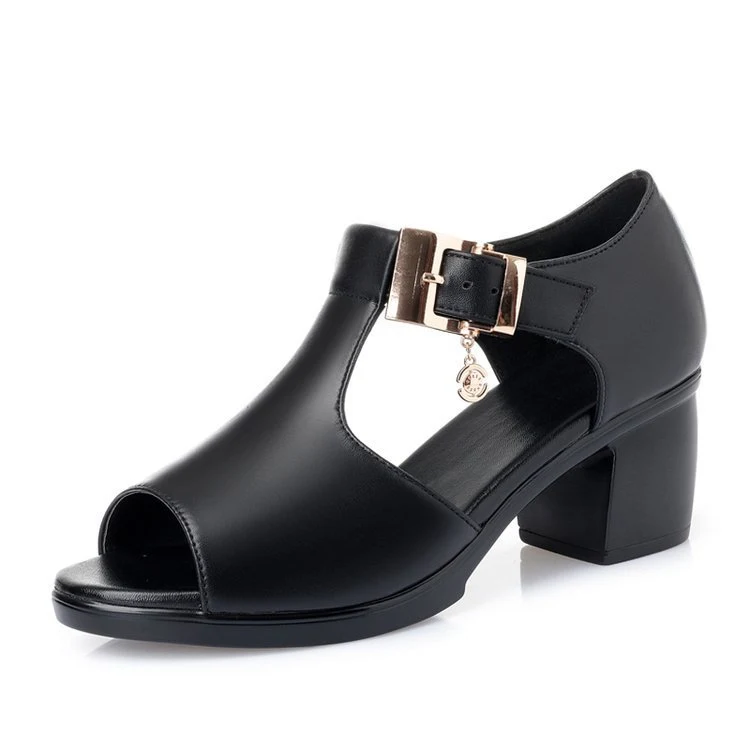 Women's Mother Shoes Thick Heel Buckle Sandals, providing all-day comfort and style. Perfect for everyday wear and vario