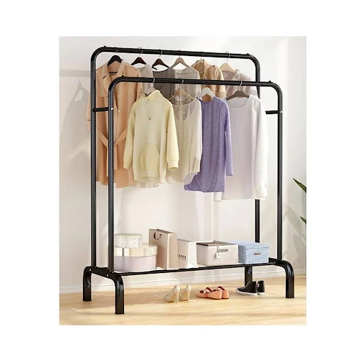 (FREE SHIP) Giá Treo Quần Áo 2 Khung 1 Kệ Đồ 120cm