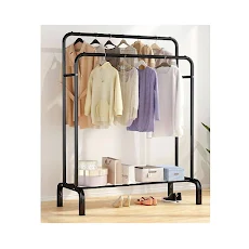 (FREE SHIP) Giá Treo Quần Áo 2 Khung 1 Kệ Đồ 150cm