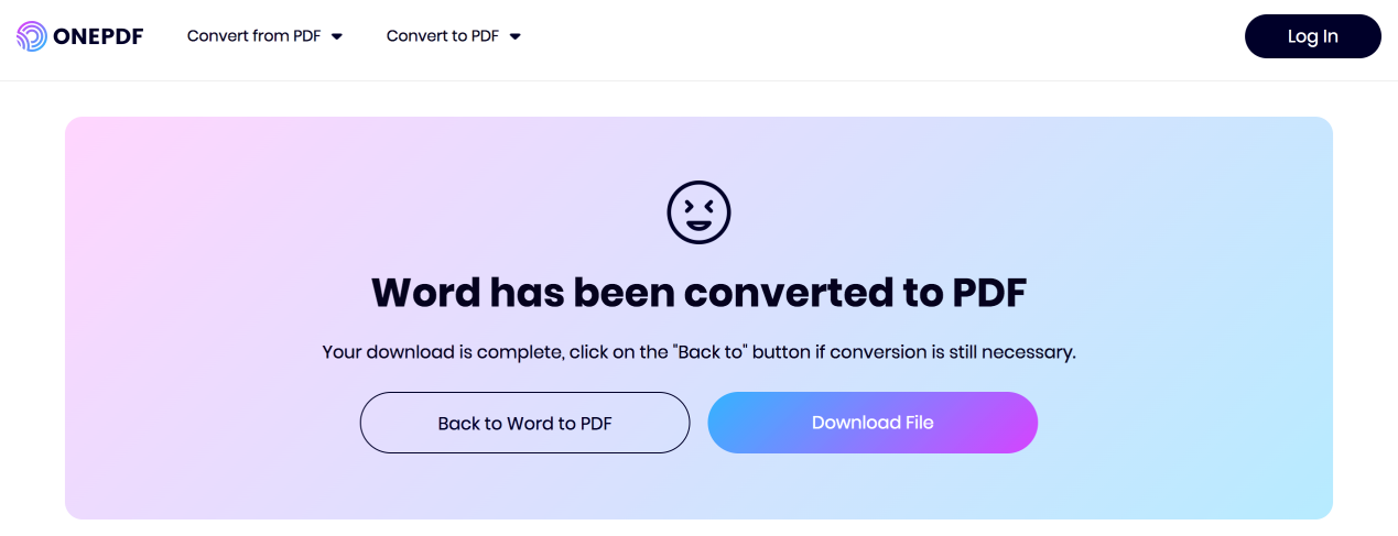 Save the PDF Converted From Word