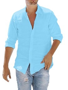 Title 6, Mens Long Sleeve Fashion Urban Lapel Shirt. St...