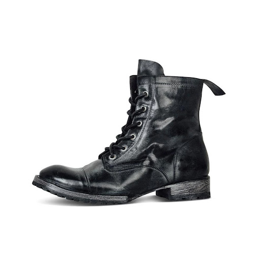 Title 6, Round Head Retro Lace Up Casual Fashion Thick H...