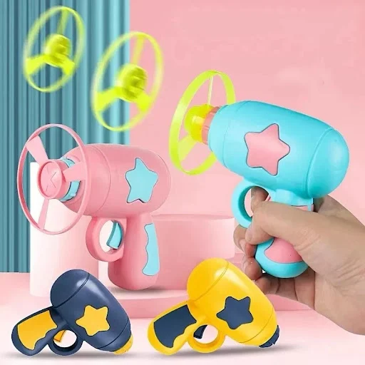 Funny Cat Toy Interactive Launch Pet Training Toy For Kitten Mini Flying Disc Shooting Gun Chasing Games Cat Toys Pet Su