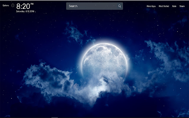 Moon and stars Wallpapers NewTab Theme