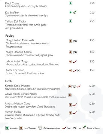 Ssaffron - Shangri-La Hotel menu 