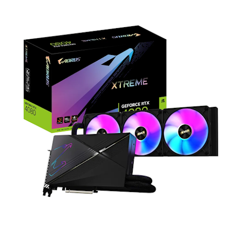 Card màn hình GIGABYTE AORUS GeForce RTX 4080 16GB XTREME WATERFORCE 16GB GDDR6X (N4080AORUSX W-16GD)