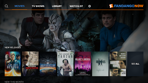 Android application FandangoNOW for Android TV screenshort