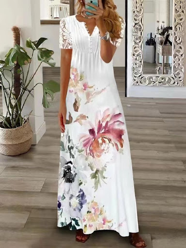 Title 2, Spring NEW Long Elegant Printed Lace Suspender ...