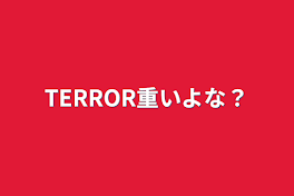 TERROR重いよな？