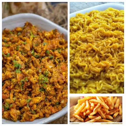 Egg Bhurji + Vegetable Maggi +Fries Combo