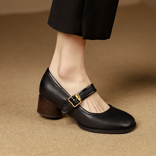 Title 2, Womens fashionable chunky heel round head shoe...