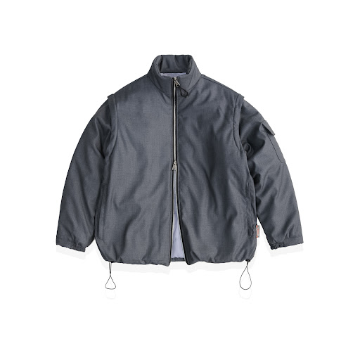 Title 7, Stand Collar Detachable Loose Cotton Jacket — U...
