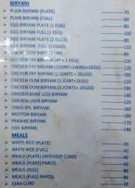 Chillis Biryani Point menu 1