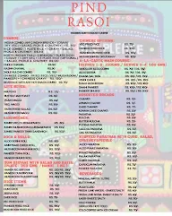 Pind Rasoi menu 2