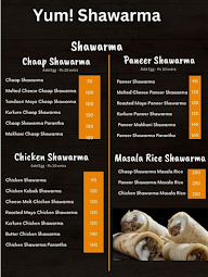 Yum Shawarma menu 1