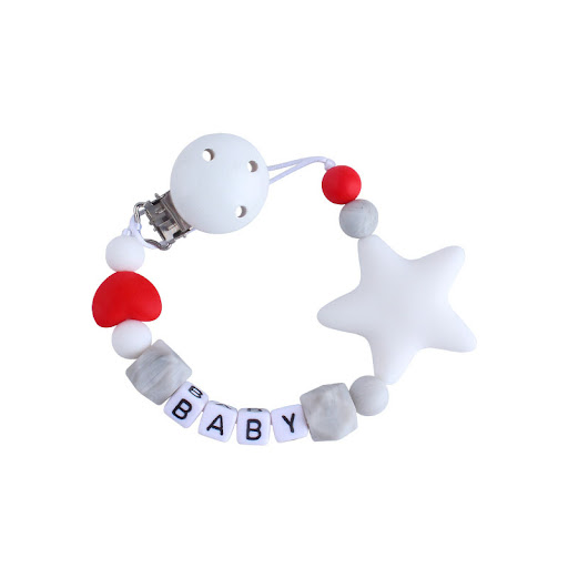 Title 5, Five-pointed star teether pacifier chain toy fo...