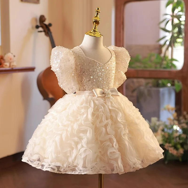 Bloemmeisje Baby Meisje Prinsessenjurk Eerste Verjaardag Feestjurk Schattig en Elegant voor een Perfecte Viering.