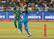 India's Virat Kohli plays a shot. 