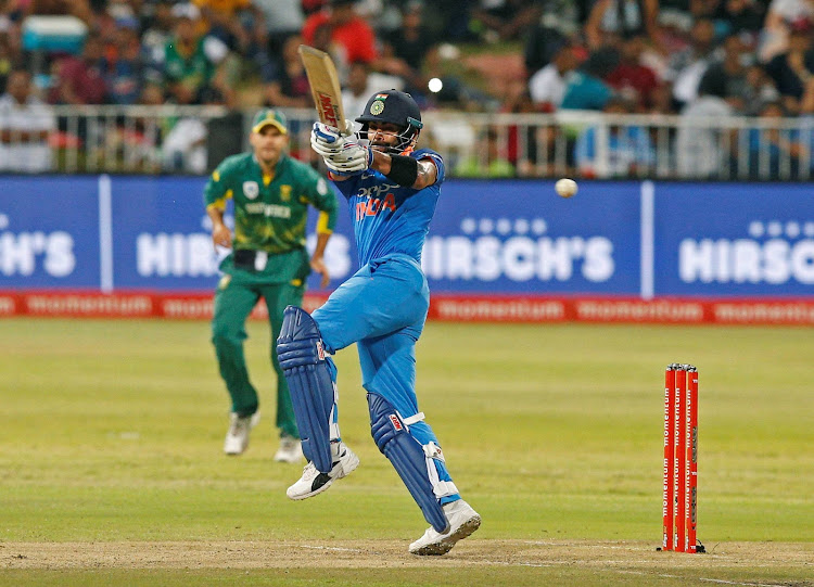 India's Virat Kohli plays a shot.