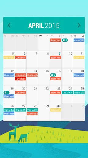 Calendar Widget: Month