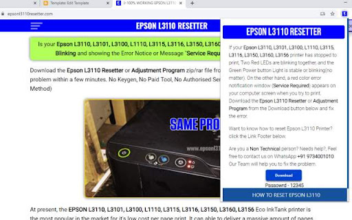 ▷ EPSON L3110 L3115 L3116 RESETTER 100% FREE