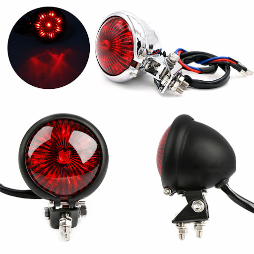 Title 3, Retro Round LED Motorcycle Piranha Brake Light,...