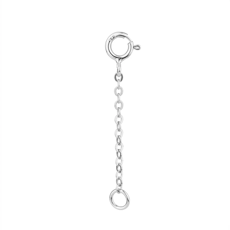 Extensor de Corrente para Colar e Pulseira S925 Prata com Banho Ouro 18K Ajustável, Adicione Comprimento, Joia Elegante.