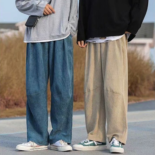 Title 3, Mens Spring and Autumn Loose Straight-leg Cord...