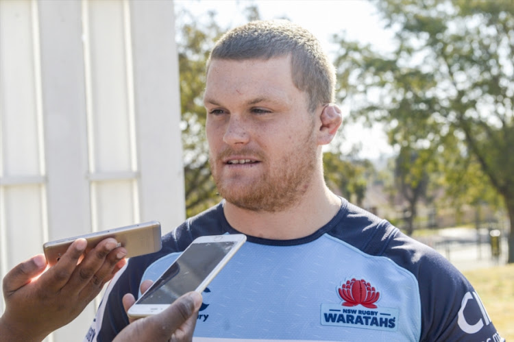 Tom Robertson of the Waratahs during the Waratahs training and interview Session at Fourways High School on July 24, 2018 in Johannesburg, South Africa.