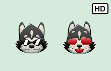 Funny Husky Dog Emoji HD Wallpapers New Tab small promo image