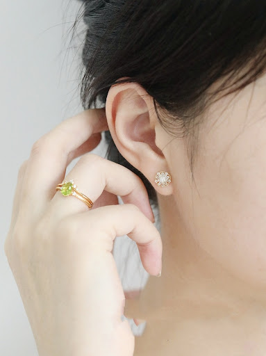 Title 3, Womens Inlaid Zircon Ear Studs, elegant and sp...