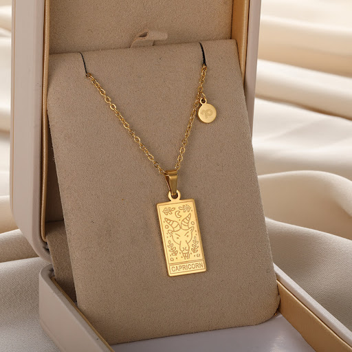 Title 5, Stainless Steel Constellation Square Tag Scorpi...