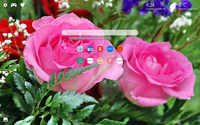 Pink & Rose Wallpapers HD New Tab Theme