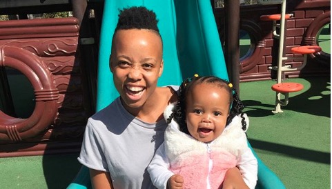 Ntando Duma spends quality time with Sbahle.