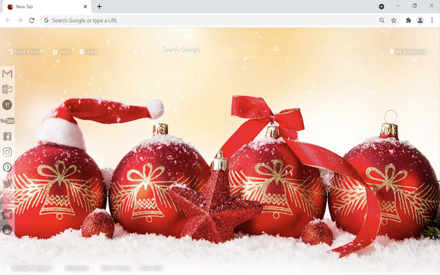 Christmas Decorations Wallpaper New Tab