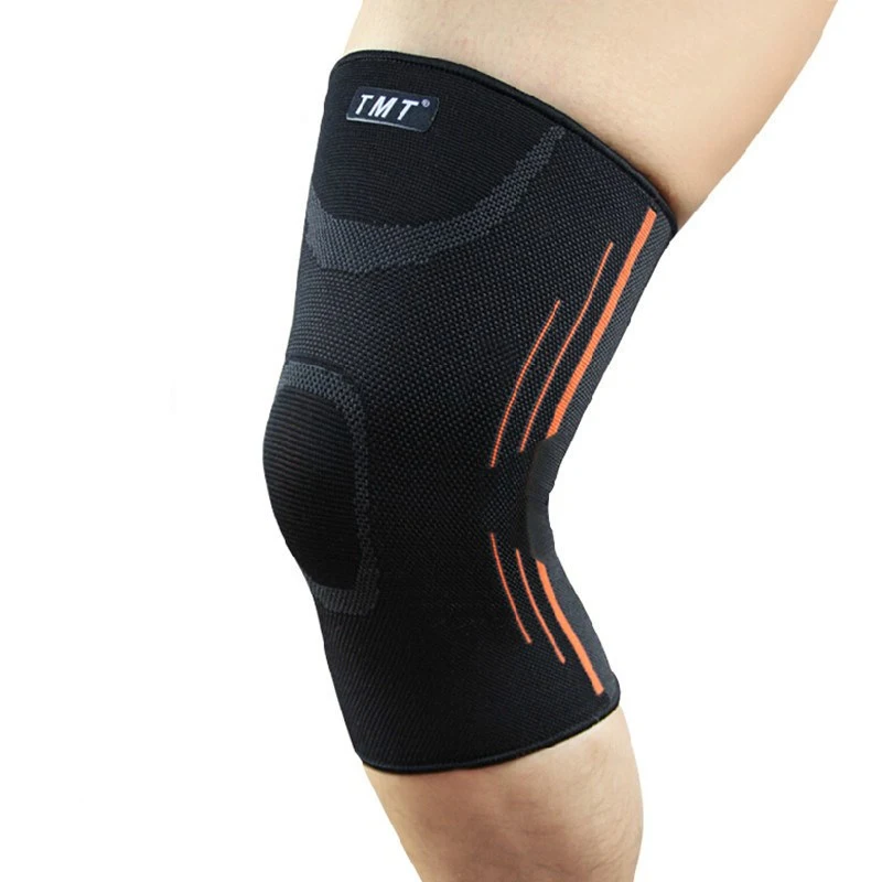 TMT sport kniebeschermers van bamboe houtskool. Ademend, comfortabel en ideaal voor ondersteuning en pijnverlichting tijdens het sporten.