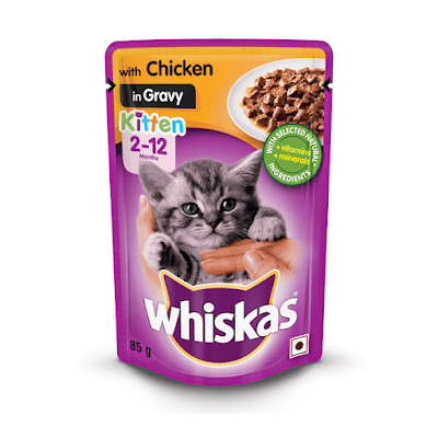 Whiskas Wet Cat Food - Chicken In Gravy For Kittens, 2-12 Months - 85 gm