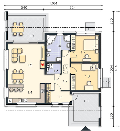 Franklin LMB101 - Rzut parteru