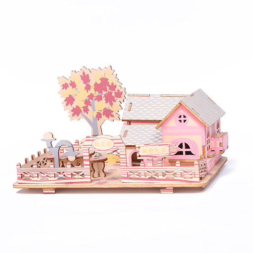 Title 2, Wooden Plywood Model Puzzle Toys 3D constructio...