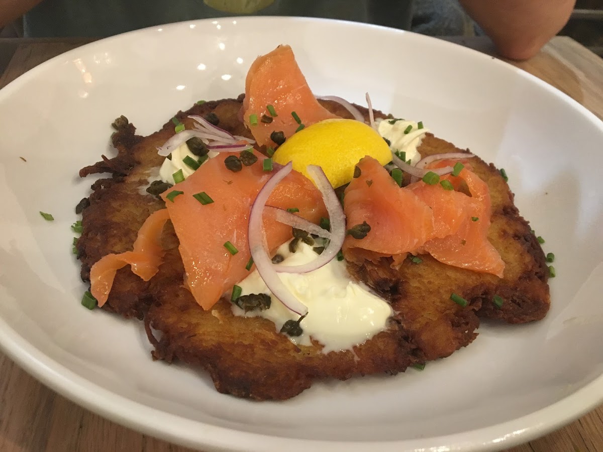 latke with smoked salmon!