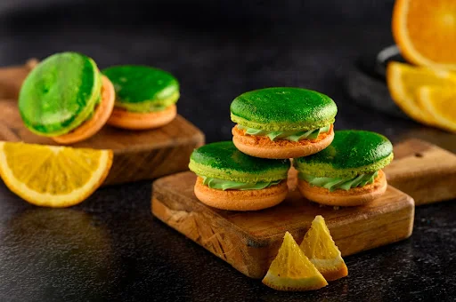 Orange Pistachio Macaron (Quantity - 5)