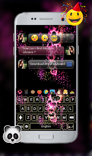 Sparkling Heart GO Keyboard Theme