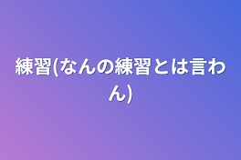 練習(なんの練習とは言わん)