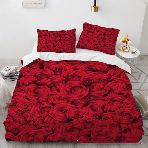Title 11, 3D Digital Printing Three-piece Home Rose Serie...