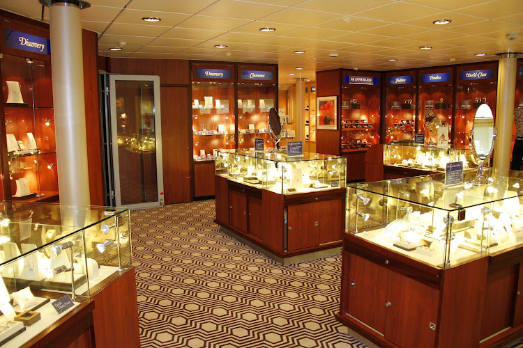 Prinsendam's shops offer a wide array of upscale merchandise.