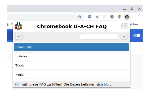 Chromebook D-A-CH FAQ chrome extension